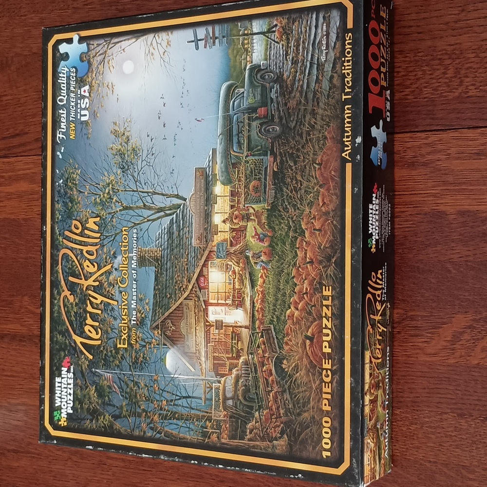 Terry Redlin Country Log Cabin Fall 1000 Piece Puzzle